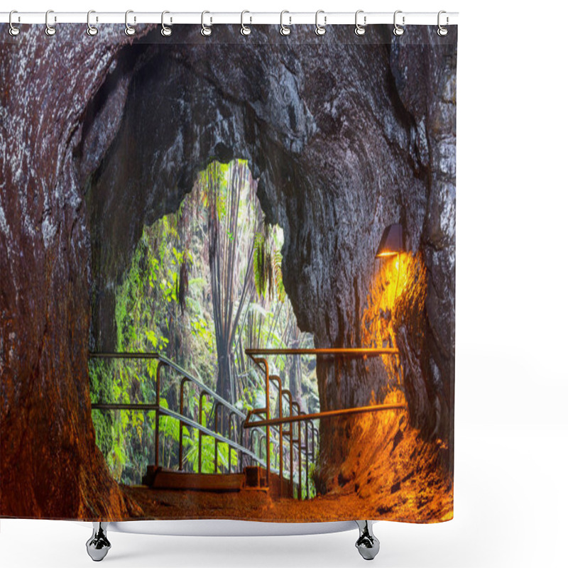 Personality  Lava Tube On Big Island Hawaii, USA Shower Curtains