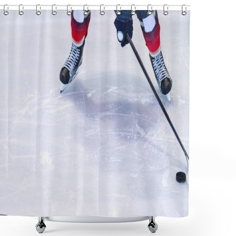 Personality  Ice Hockey Player On The Ice  Shower Curtains