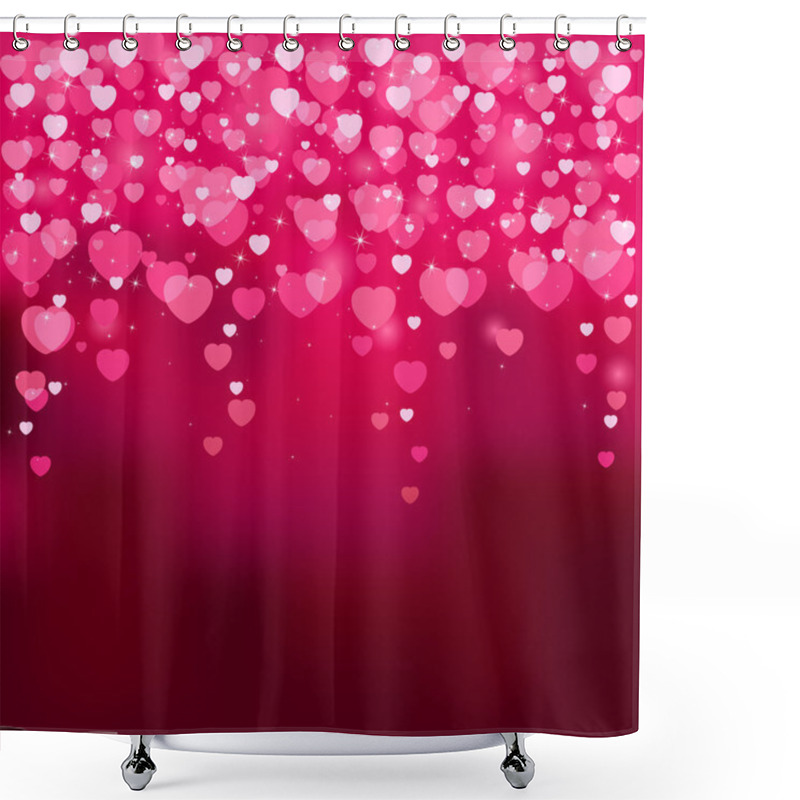 Personality  Blurry Hearts Shower Curtains