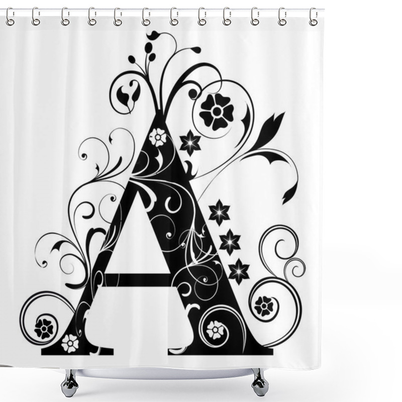 Personality  Letter Capital A Shower Curtains