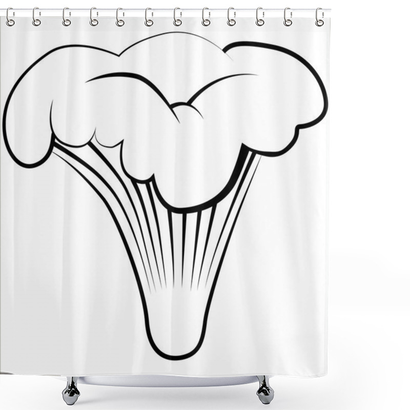 Personality  Vector Isolated Illustration, Cute Edible Mushrooms. Chanterelle. Black Shower Curtains