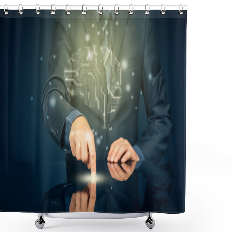 Personality  Artificial Intelligence Concept Shower Curtains