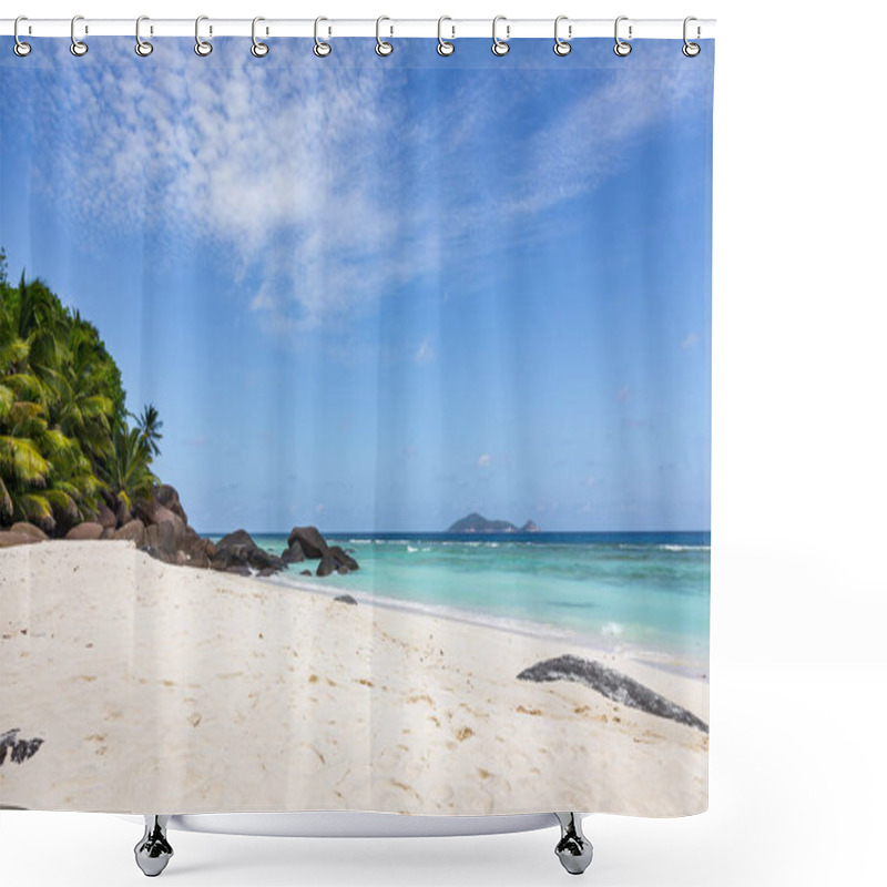 Personality  Marvelous Paradise Beach On Silhouette Island, Seychelles Shower Curtains