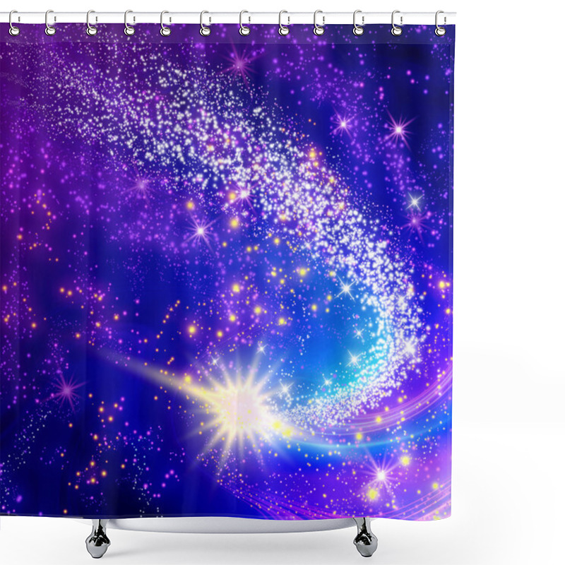 Personality  Comet Shower Curtains