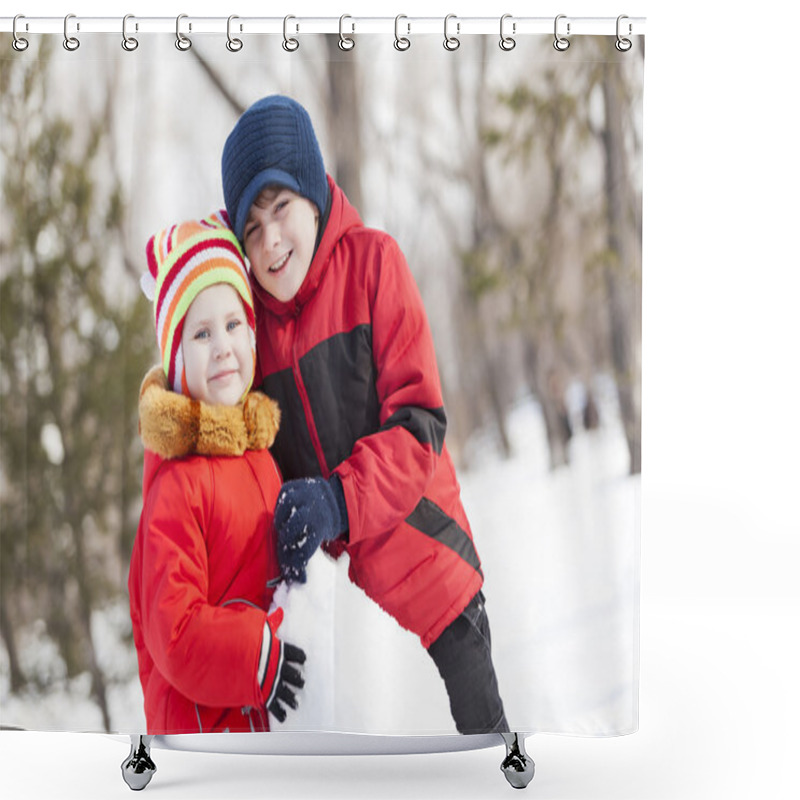 Personality  Winter Active Games Shower Curtains