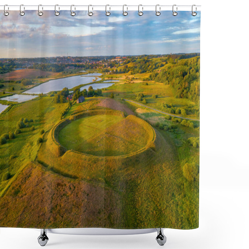 Personality  Fyrkat Viking Ring Fortress In Denmark. Shower Curtains