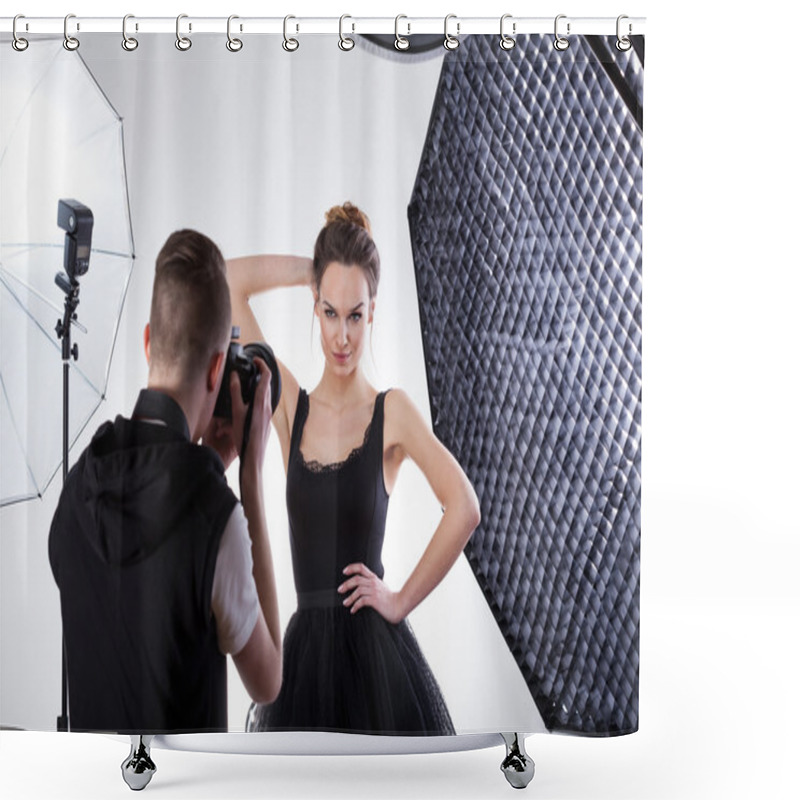 Personality  Fashion Photography Shower Curtains