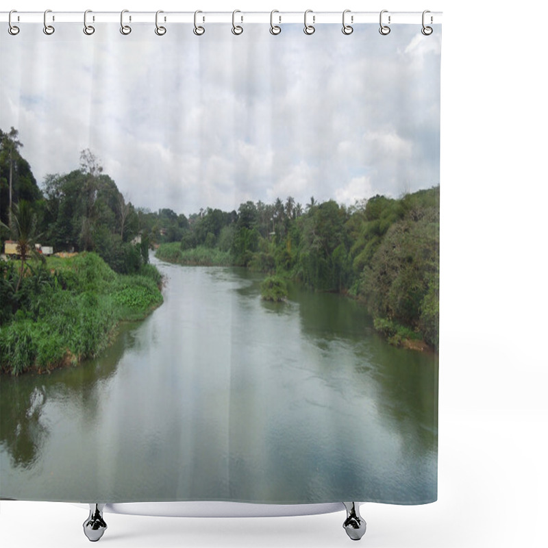 Personality  Waterside Scenery In Sri Lanka Shower Curtains