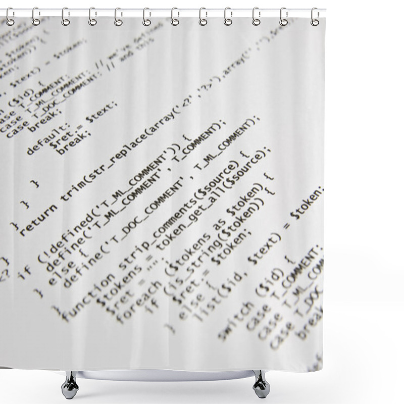 Personality  Php Programming Code Print Shower Curtains