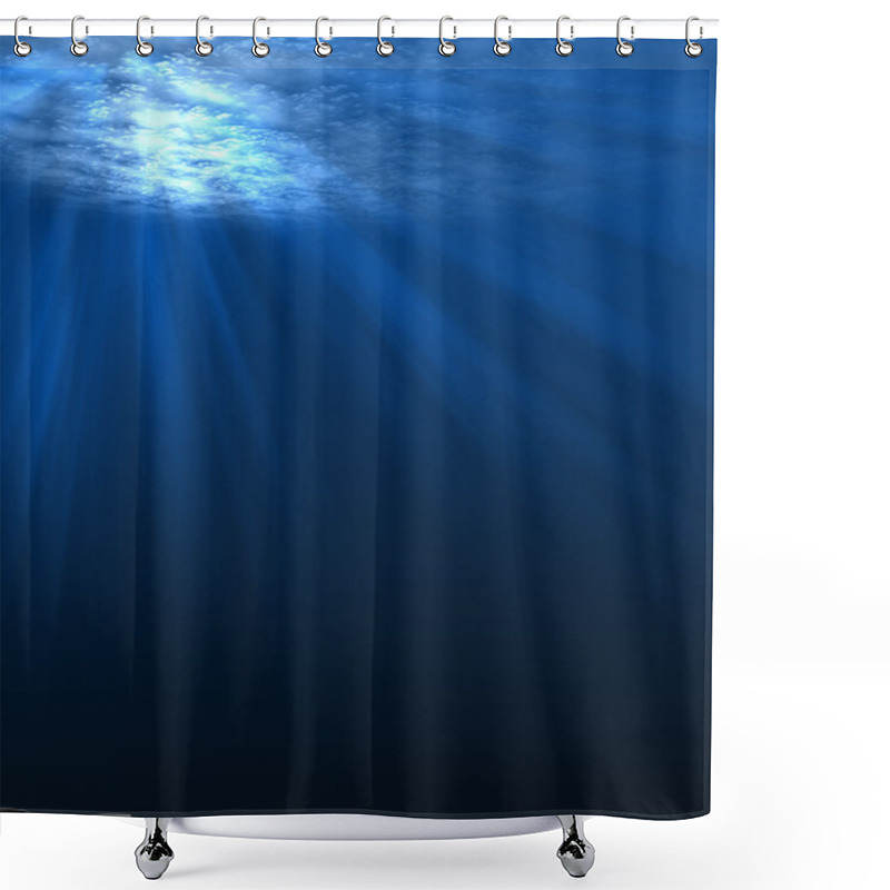 Personality  Underwater Scene With Rays Of Light Shower Curtains