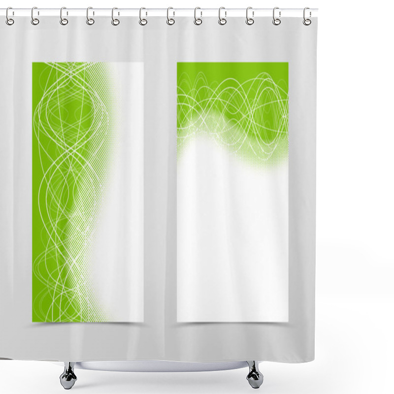 Personality  Flyer Template Design With Halftone Effect Shower Curtains