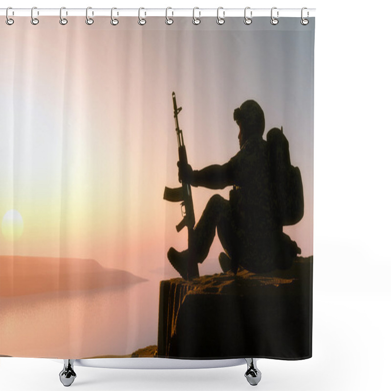 Personality   Soldier Shower Curtains