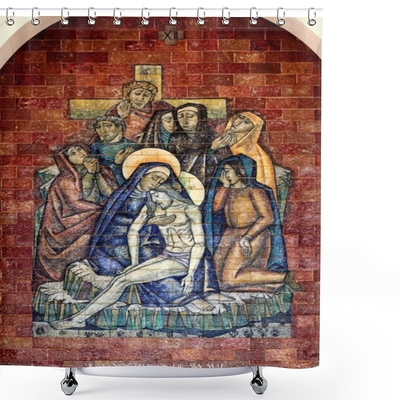 Personality  Stations Of The Cross Shower Curtains