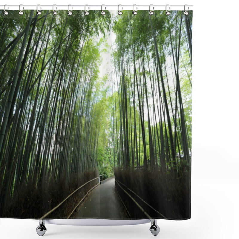 Personality  Bamboo Forest In Japan Shower Curtains