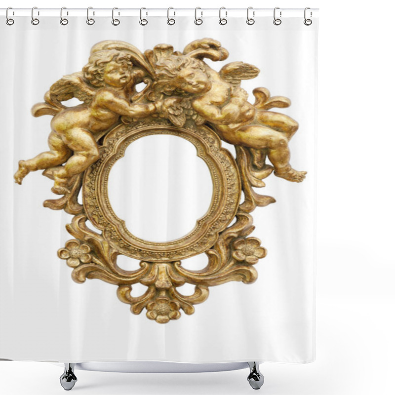 Personality  Mirror With Angels Shower Curtains