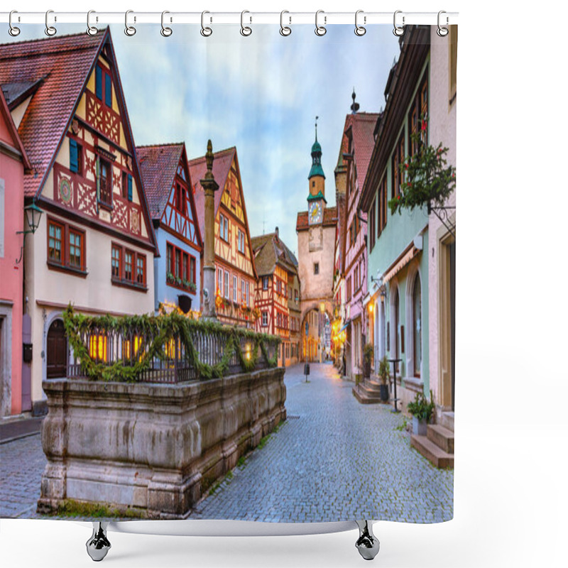 Personality  Christmas Rothenburg Ob Der Tauber, Germany Shower Curtains