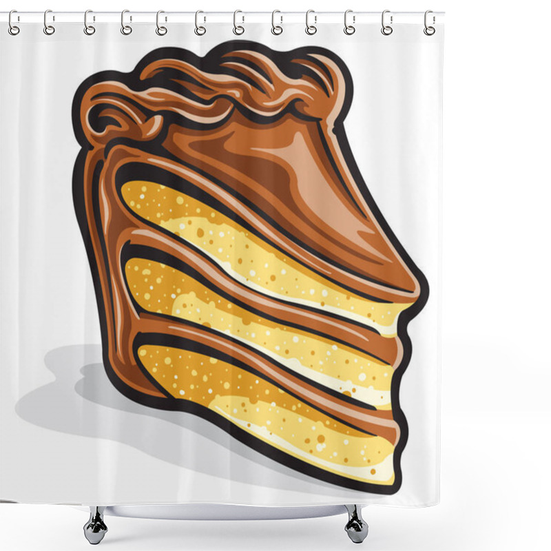 Personality  Slice Of Chocolate Cake Shower Curtains