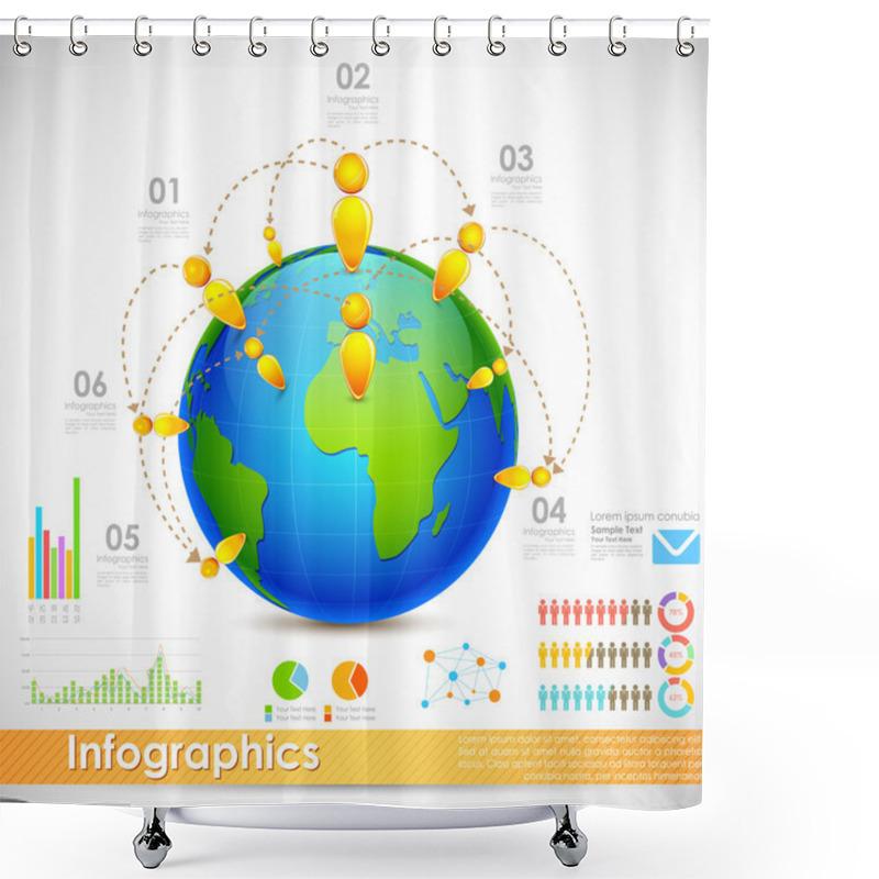 Personality  Business Infographics Shower Curtains