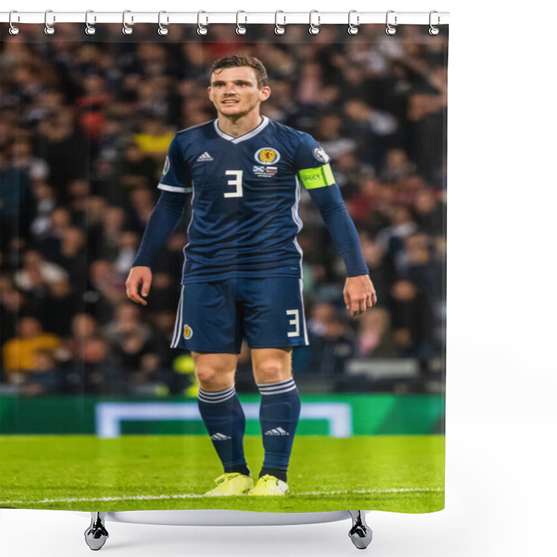 Personality  Glasgow, Scotland, United Kingdom - September 6, 2019. Scotland National Football Team Captain Andrew Robertson During UEFA Euro 2020 Qualification Match Scotland Vs Russia In Glasgow. Shower Curtains