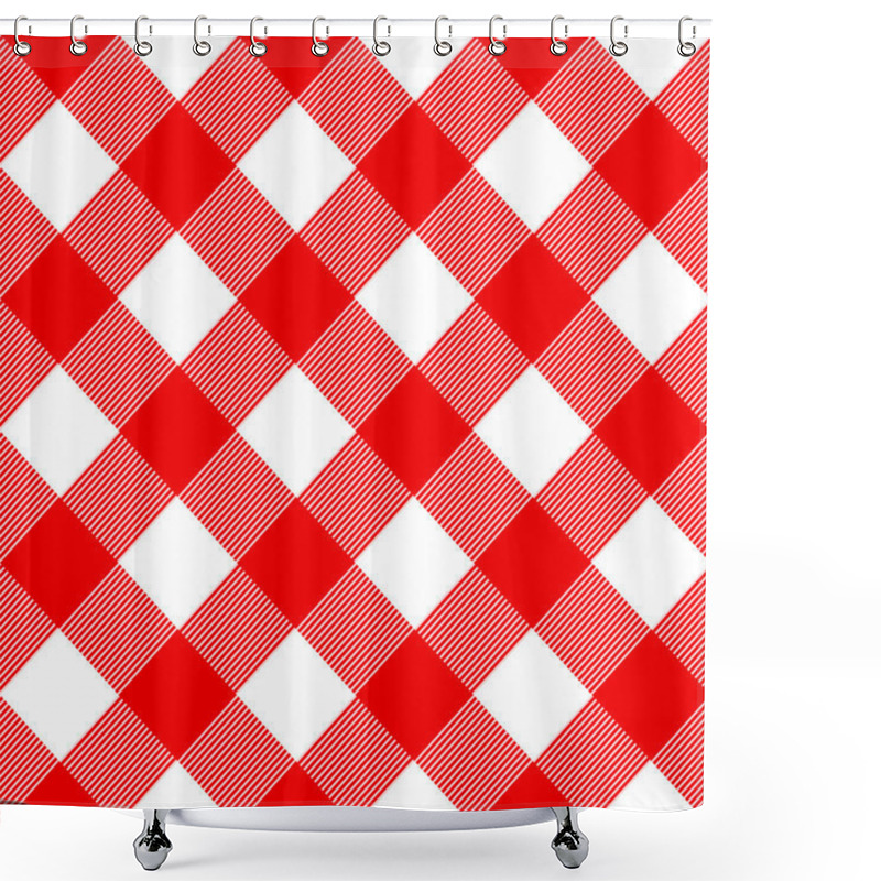 Personality  Tablecloth Pattern Red Shower Curtains