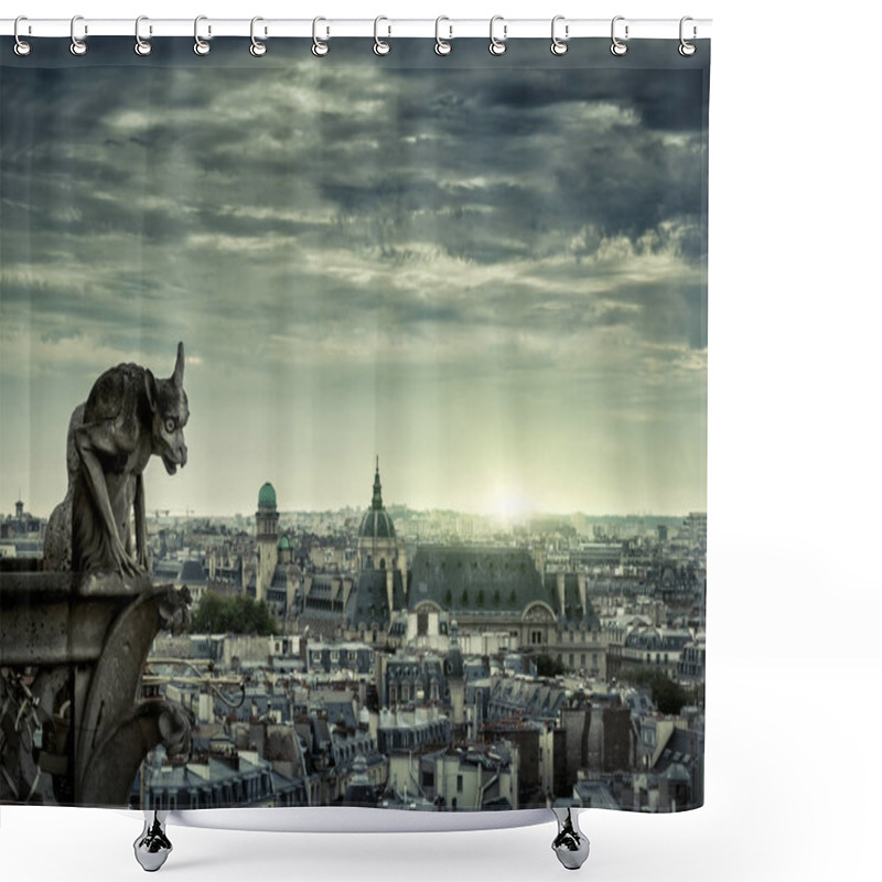 Personality  Paris Skyline At Sunset, France Shower Curtains