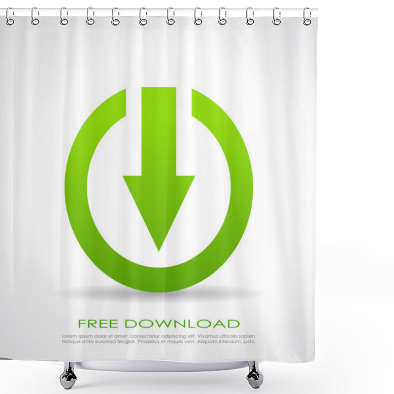 Personality  Download Icon Shower Curtains