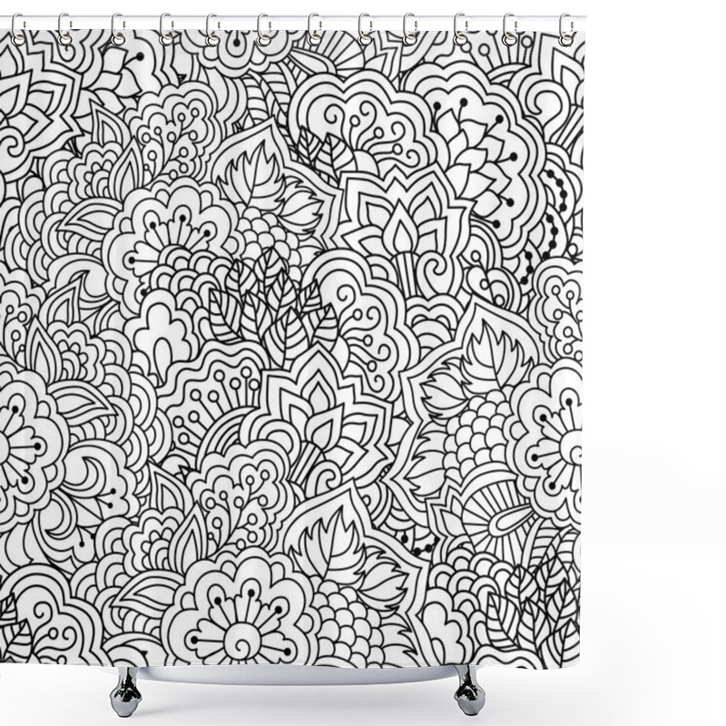 Personality  Seamless Black And White Background. Shower Curtains