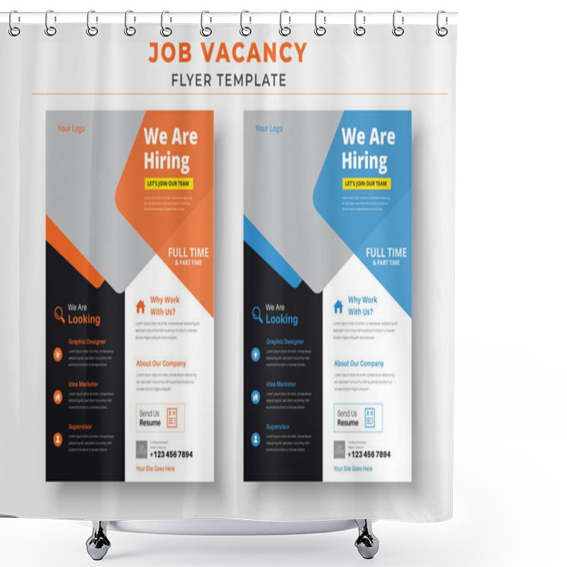 Personality  Job Vacancy Flyer Template Shower Curtains