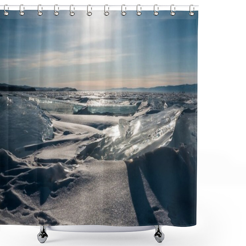 Personality  Ice Bricks Shower Curtains