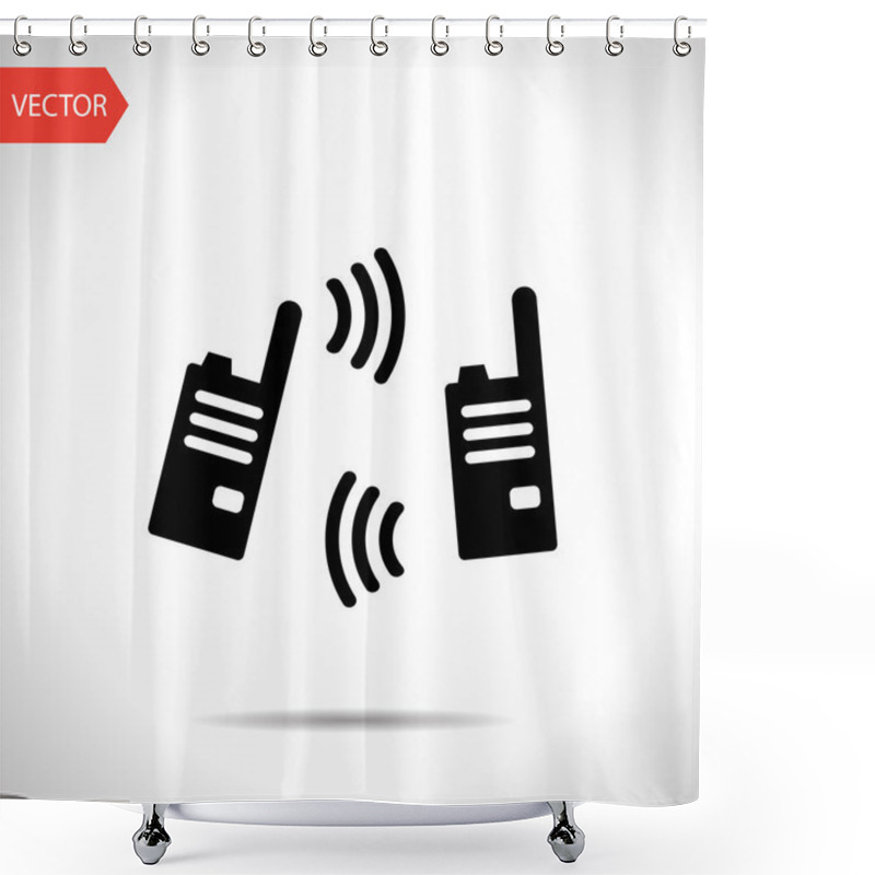 Personality  Vector Illustration Of Modern Radio Shower Curtains