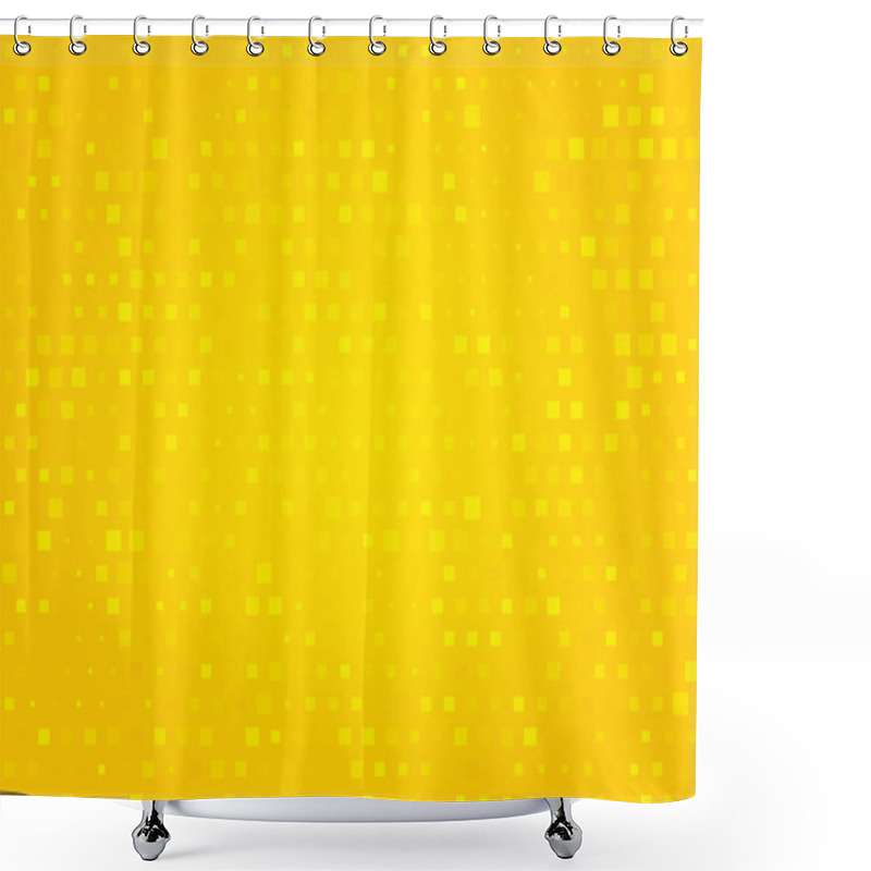 Personality  Yellow Background. Vector Illustration. Shower Curtains