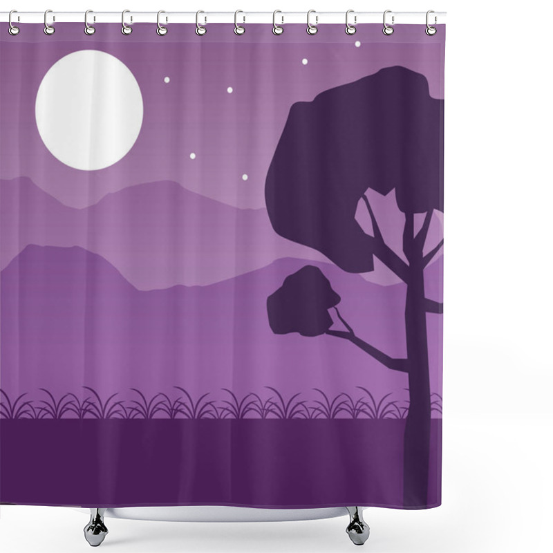 Personality  Wanderlust Landscape Design Shower Curtains