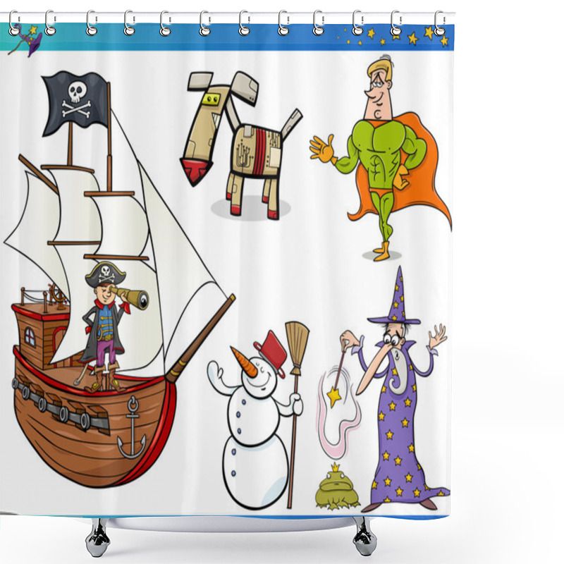 Personality  Cartoon Fantasy Characters Set Shower Curtains