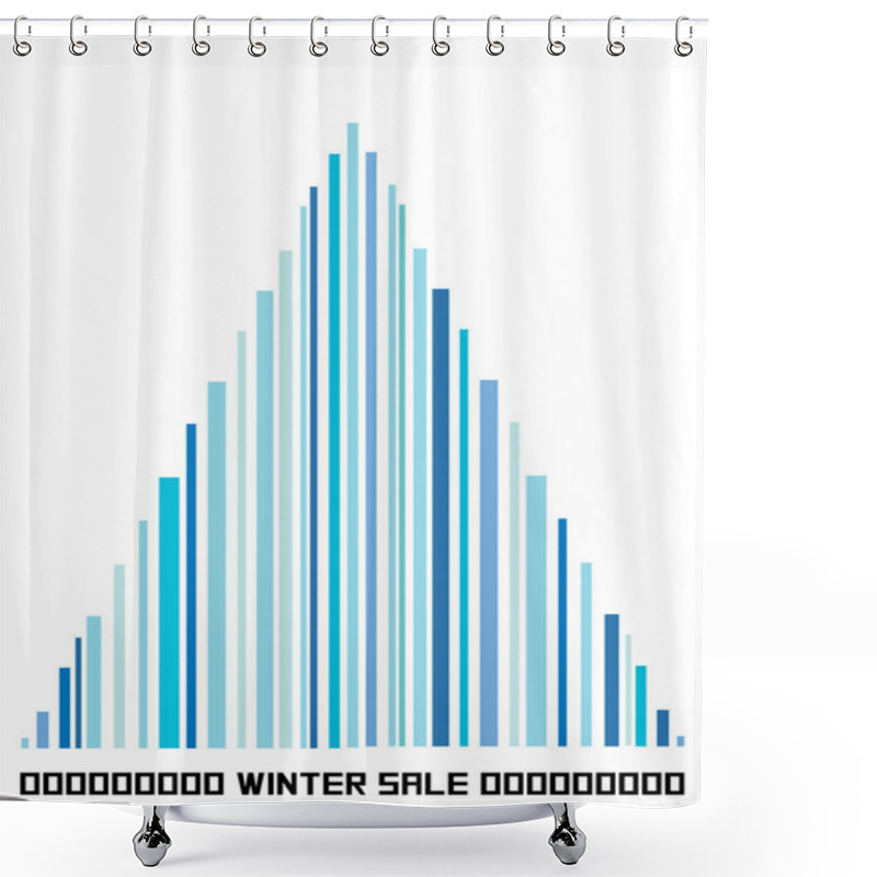 Personality  Bar Code Christmas Tree Shower Curtains