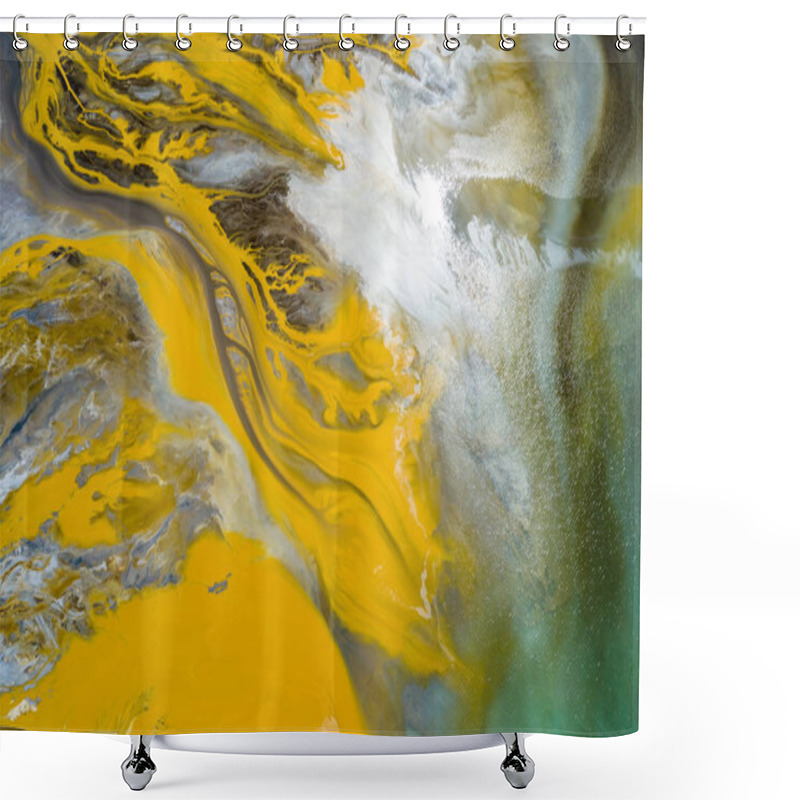 Personality  Aerial View Of Surrealistic Industrial Place. Human Impact On Th Shower Curtains