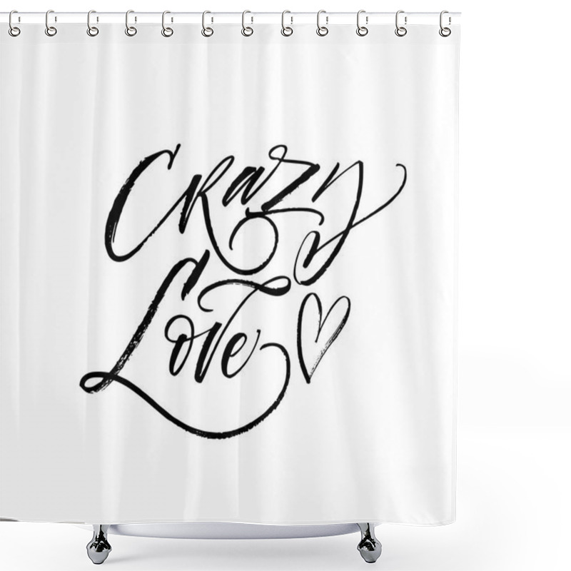 Personality  Crazy Love Postcard. Shower Curtains