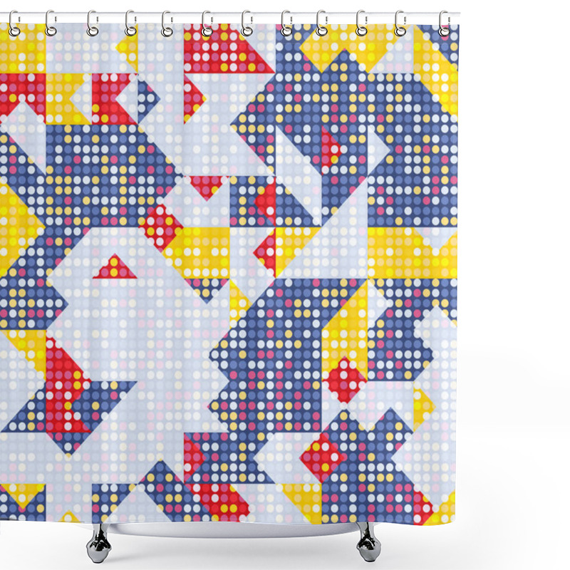 Personality  Triangles Retro Abstract Background Shower Curtains