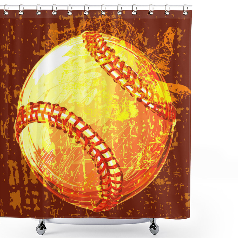 Personality  Baseball Background Shower Curtains