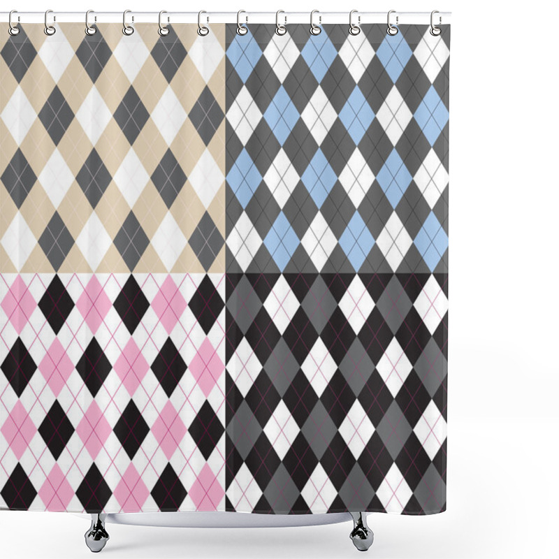 Personality  Argyle Shower Curtains