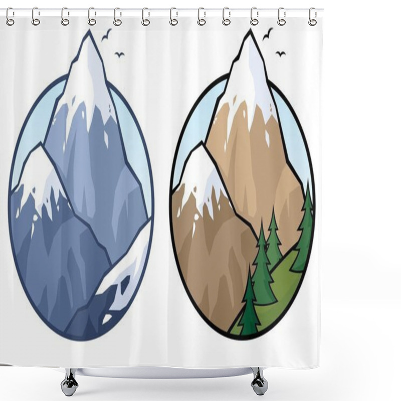 Personality  Mountain Shower Curtains