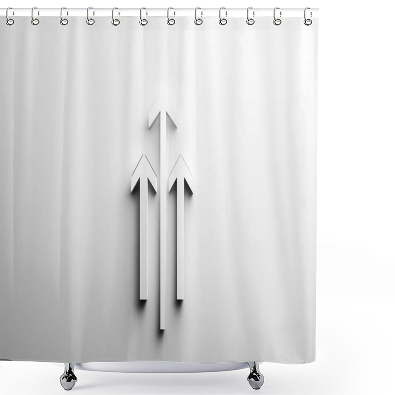 Personality  Minimalist Upward Arrows Collection For Graphic Design Inspiration Shower Curtains