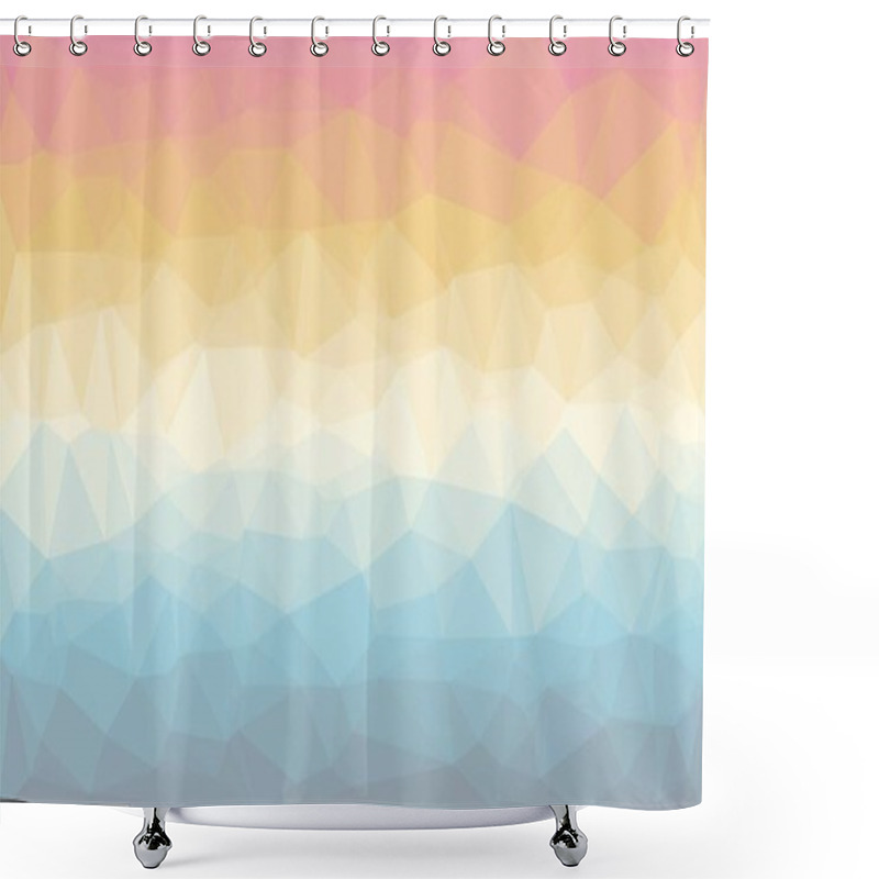 Personality  Pastel Prismatic Background With Polygonal Pattern Shower Curtains