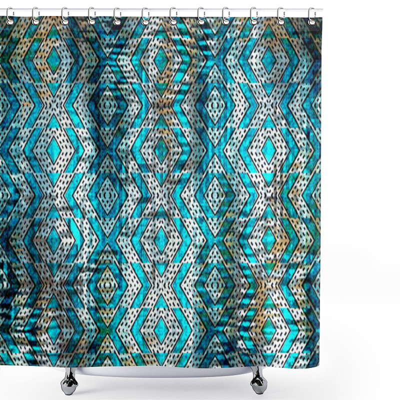 Personality  High Definition Geometry Texture Repeat Pattern On Creative Texture Surface Shower Curtains