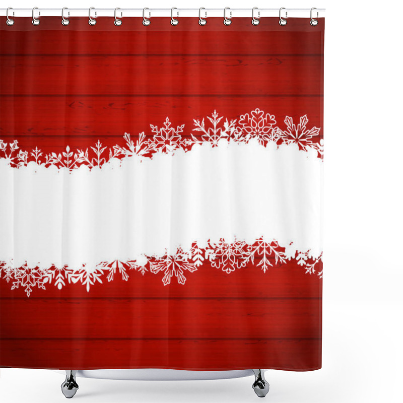 Personality  Snowflakes Border For Happy New Year Shower Curtains