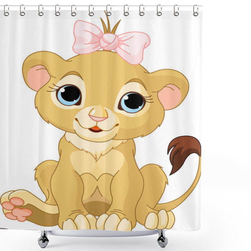 Personality  Lion Girl Cub Shower Curtains