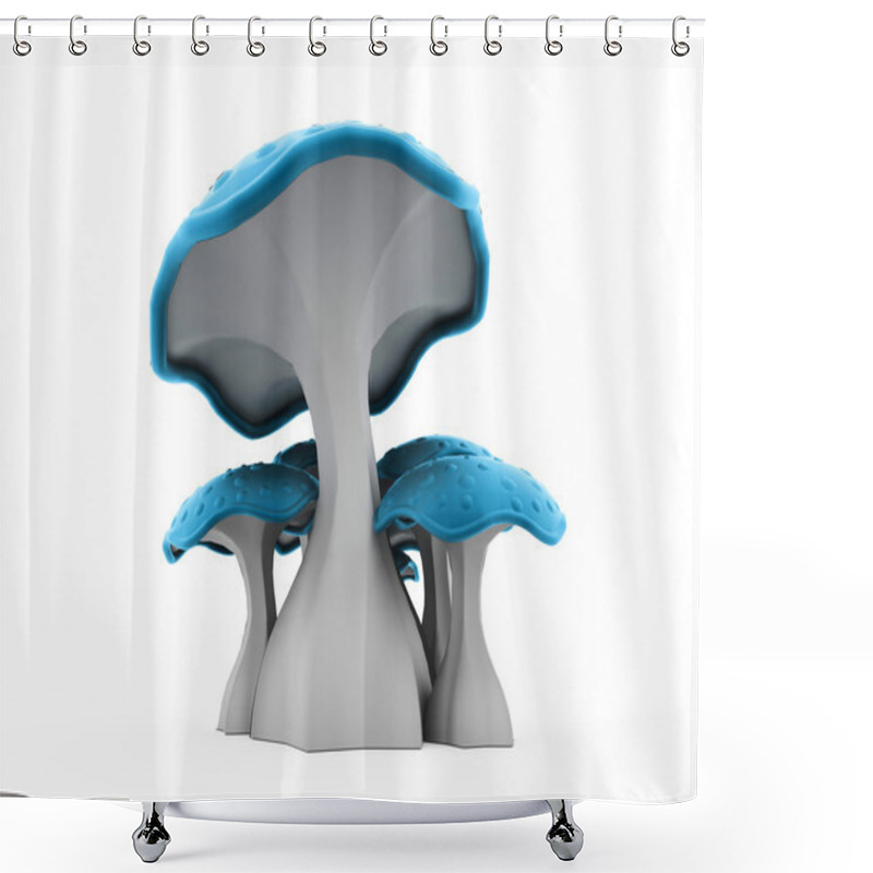 Personality  Mushrooms Rendered Isolated   Shower Curtains