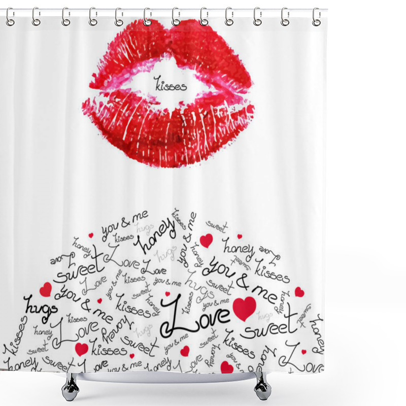 Personality  Candy Vector Lips. Shower Curtains