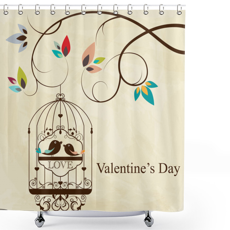 Personality  Bird Cage Shower Curtains