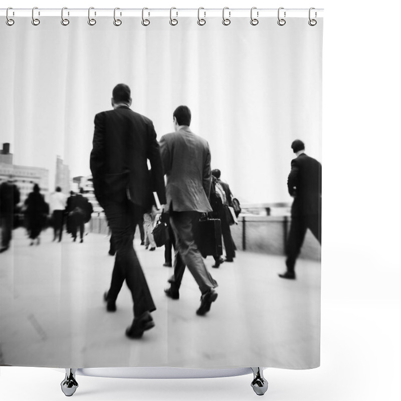 Personality  Business People Walking In City  Shower Curtains