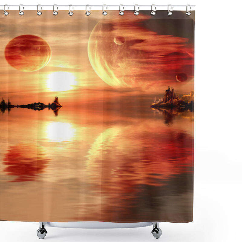 Personality  Fantasy Sunset Shower Curtains